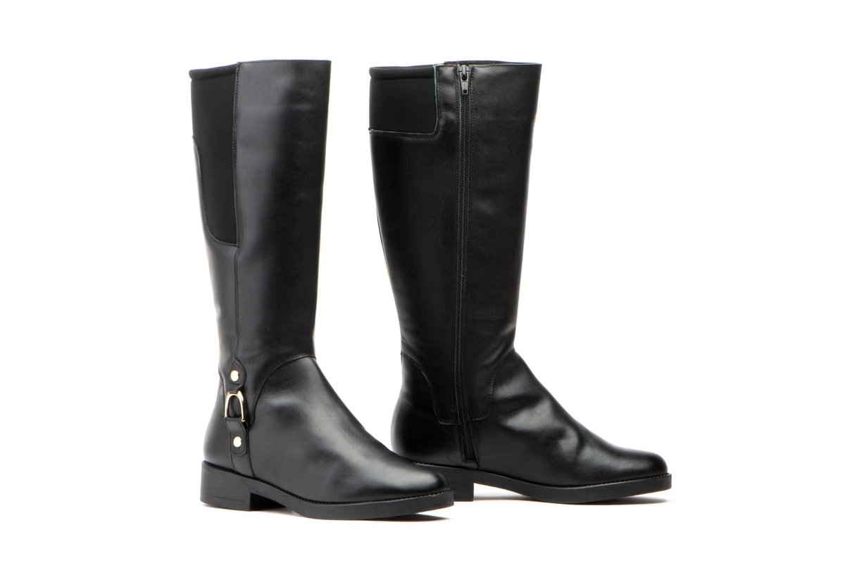 Botas Mujer Piel Negro Elásticos modelo 90685 Jam