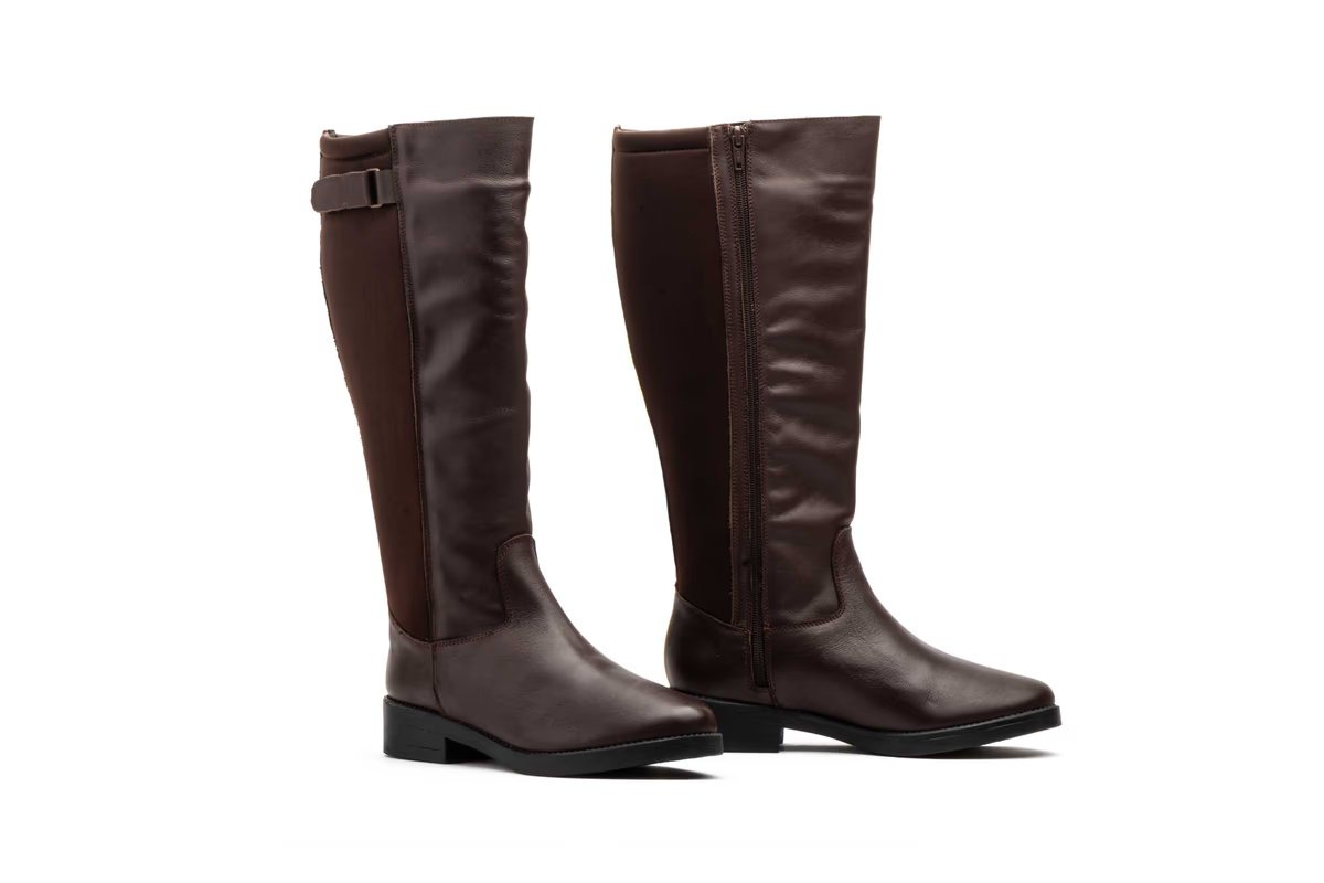 Botas Mujer Piel Marrón Elásticos modelo 90748 Jam