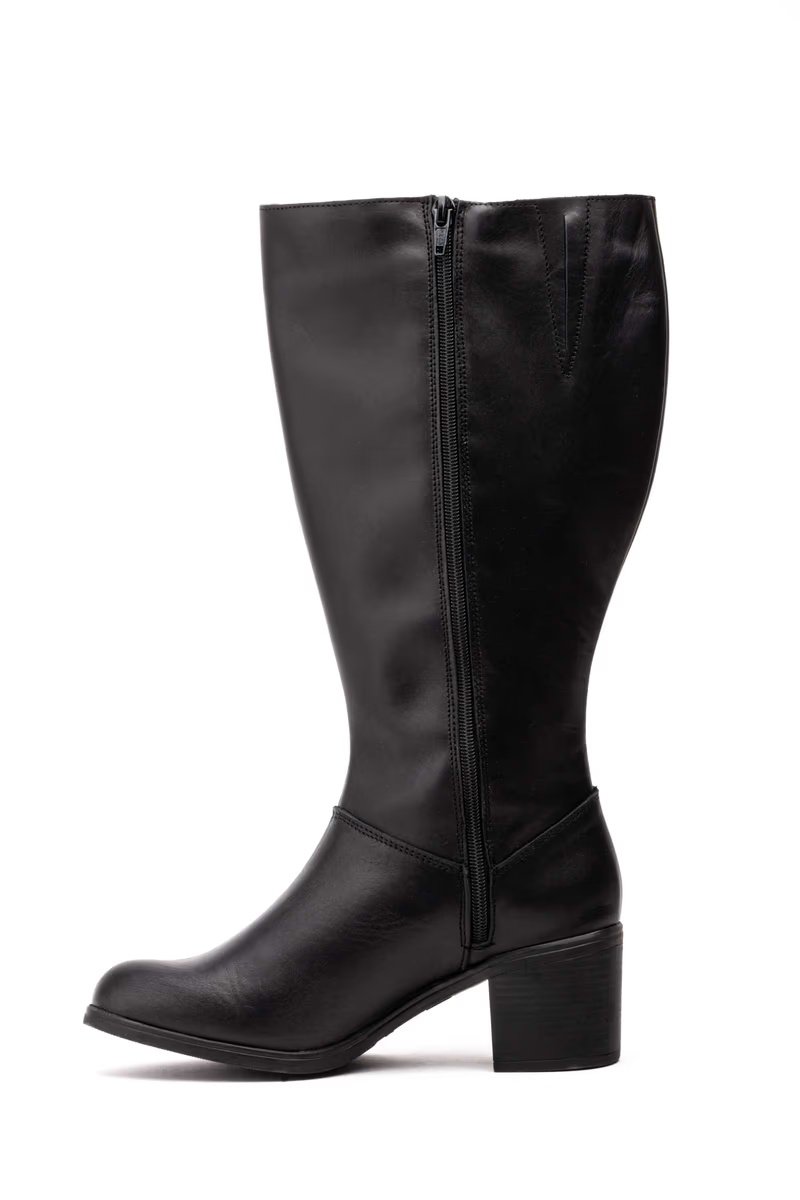 Botas Mujer Piel Negro Elásticos Caña Ancha modelo 90749 Jam 3 Botas Mujer Piel Negro Elásticos Caña Ancha modelo 90749 Jam - Image 3