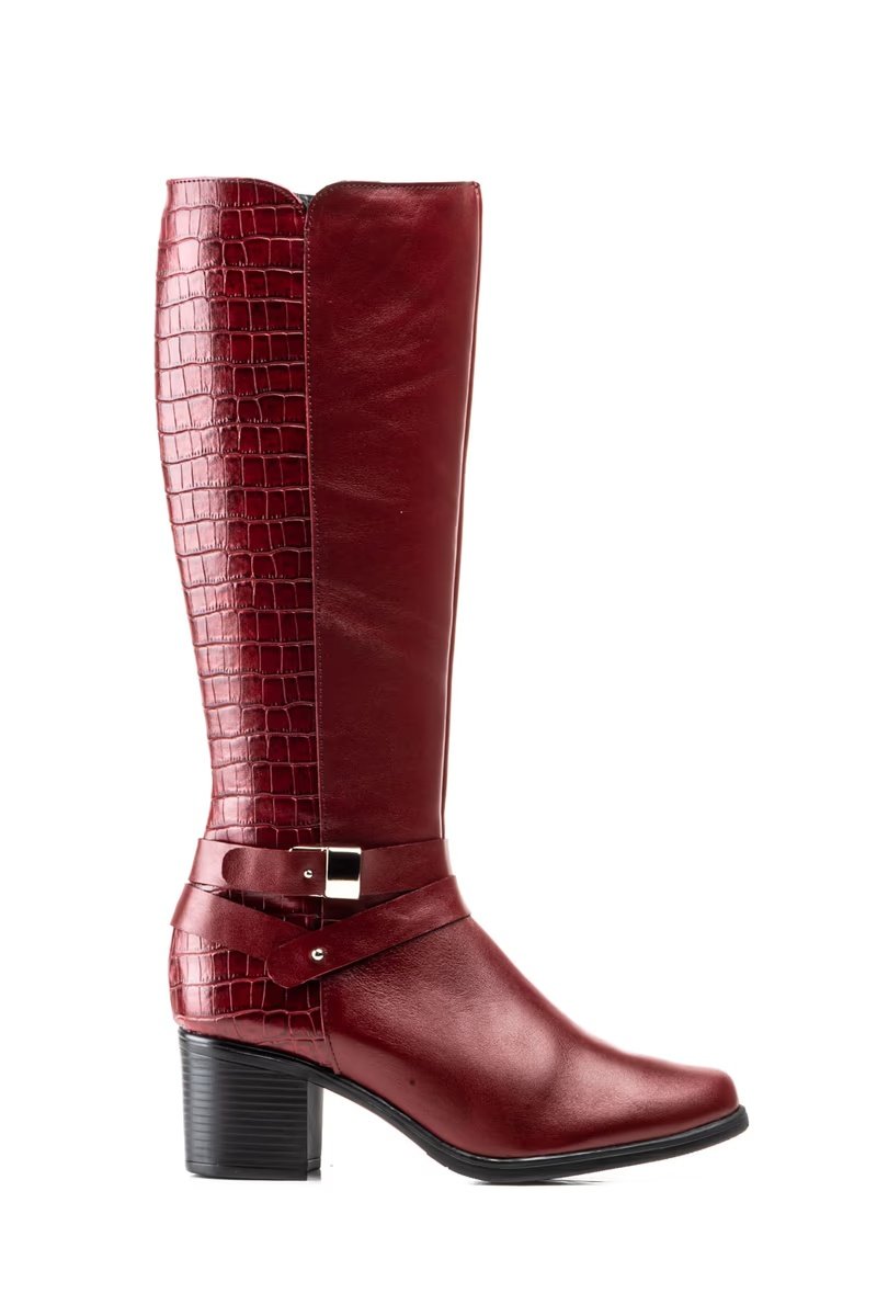 Botas Mujer PIel Burdeos Caña Alta modelo 91175 Jam 2 Botas Mujer PIel Burdeos Caña Alta modelo 91175 Jam - Imagen 2