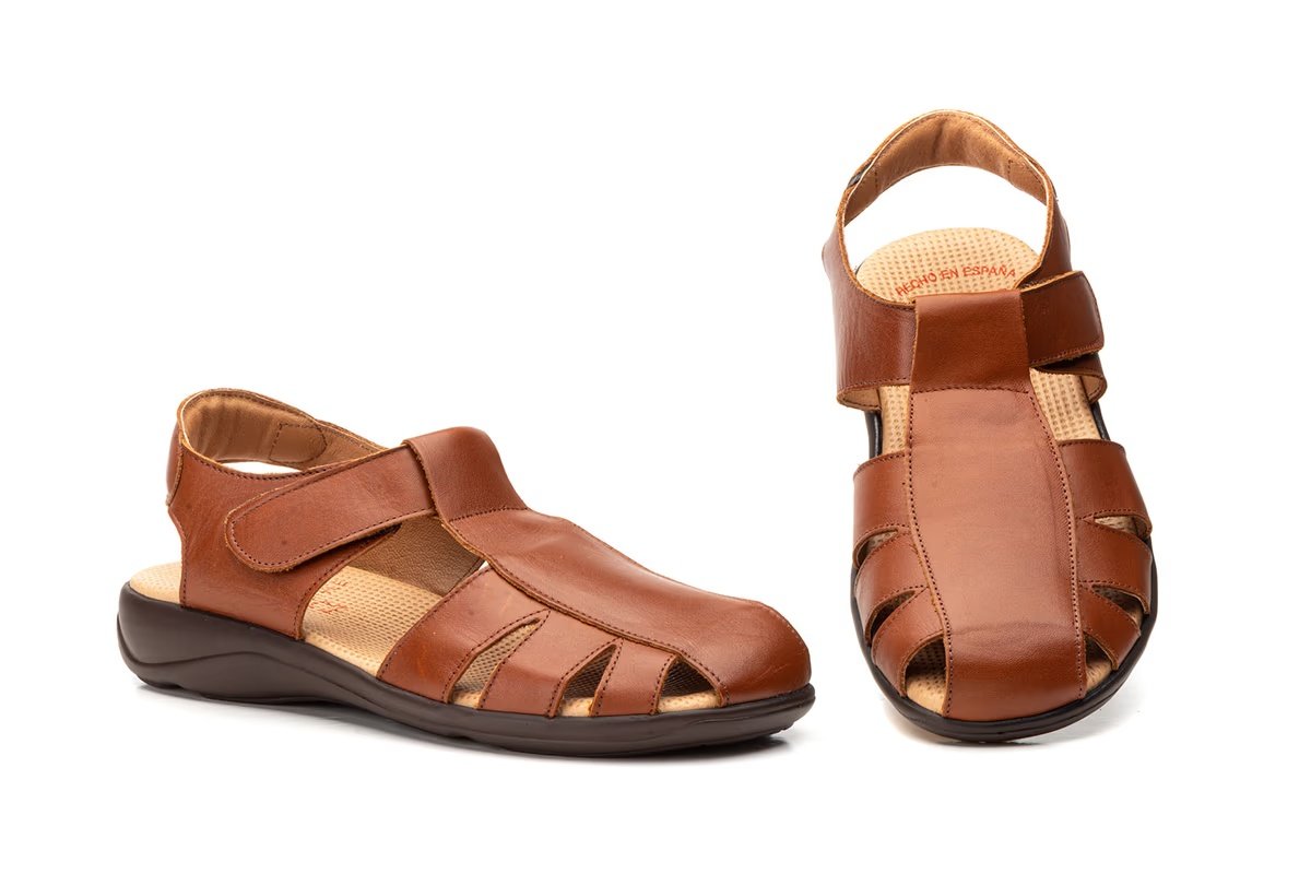 Sandalias de piel para hombre modelo DY933 Duendy