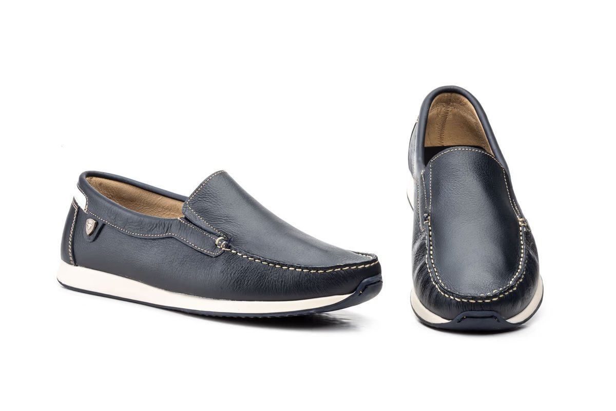 Mocasines náuticos de piel para hombre modelo IB300 Iberico Shoes