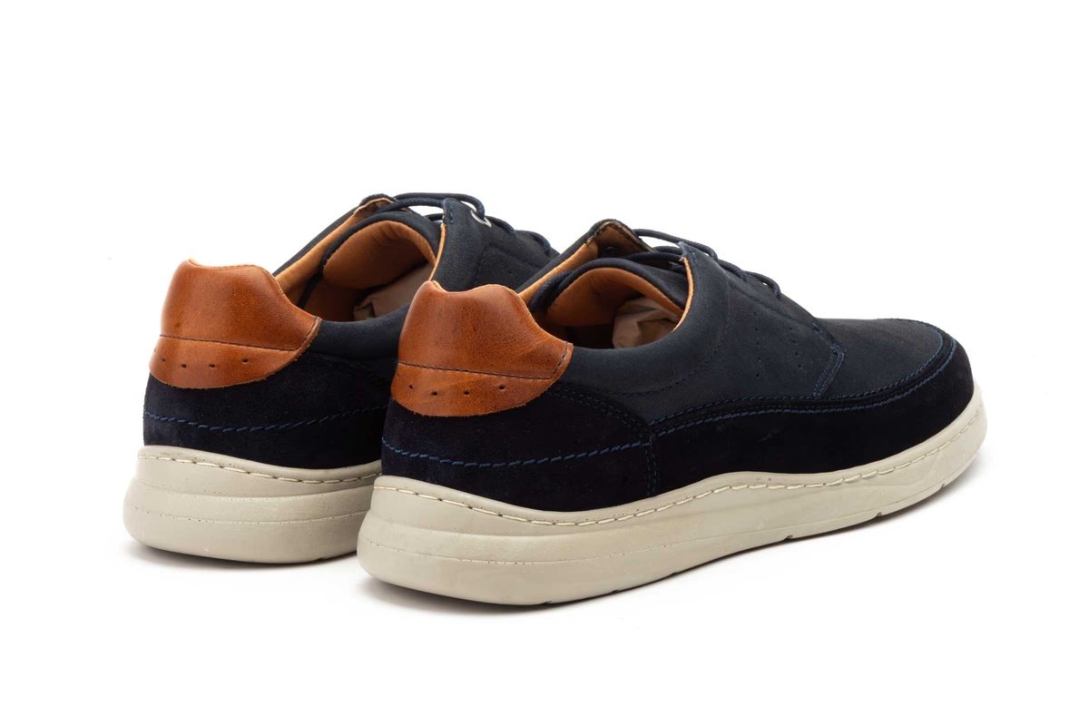 Zapato casual de piel nobuck para hombre con cordones modelo R832604 Nautic Blue 7 Zapato casual de piel nobuck para hombre con cordones modelo R832604 Nautic Blue - Image 7