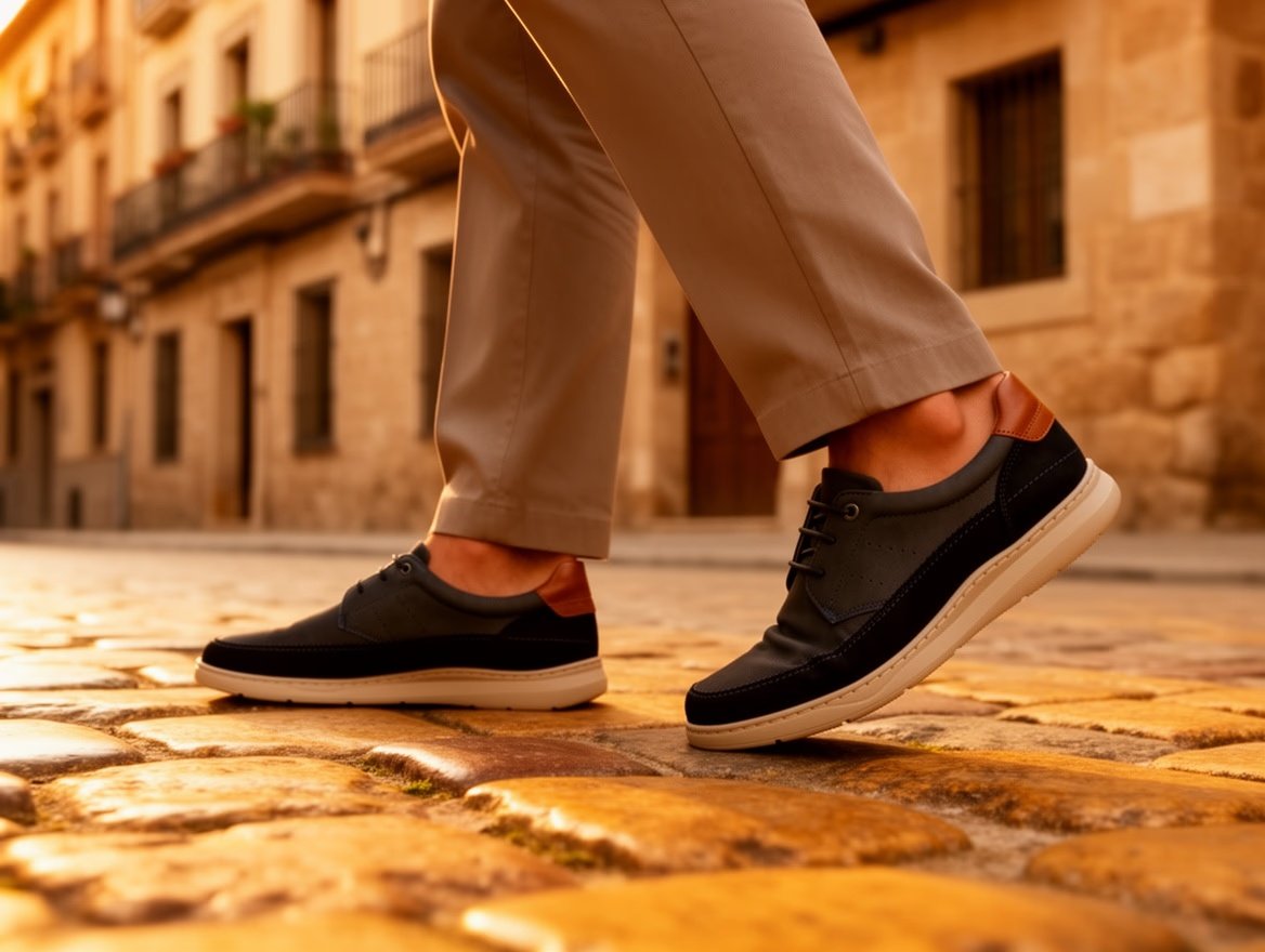 Zapato casual de piel nobuck para hombre con cordones modelo R832604 Nautic Blue 8 Zapato casual de piel nobuck para hombre con cordones modelo R832604 Nautic Blue - Image 8