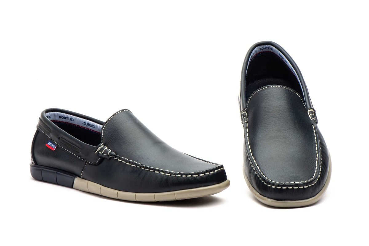 Zapatos náuticos de piel para hombre modelo R83902 Route83