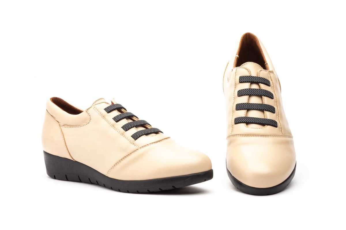 Zapatos Mujer Piel Beige Elásticos modelo FX9431 Jam