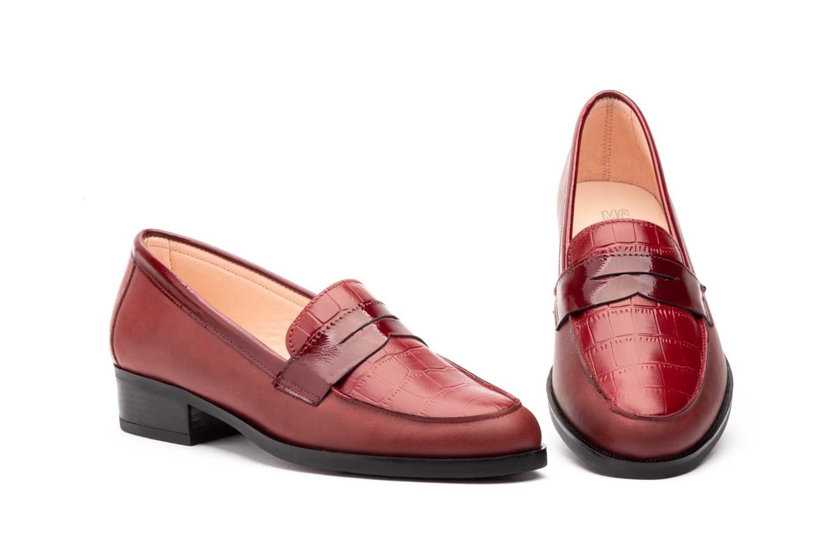 Zapatos Mujer Piel Burdeos modelo PYM1805 Par y Medio