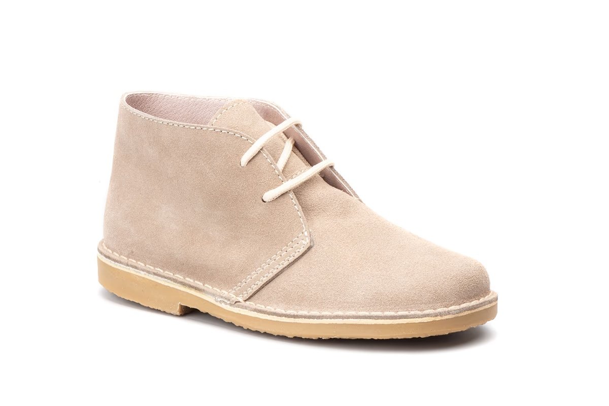 Botín Mujer Piel Serraje Arena Cordones modelo SF6012 Safari 2 Botín Mujer Piel Serraje Arena Cordones modelo SF6012 Safari - Imagen 2