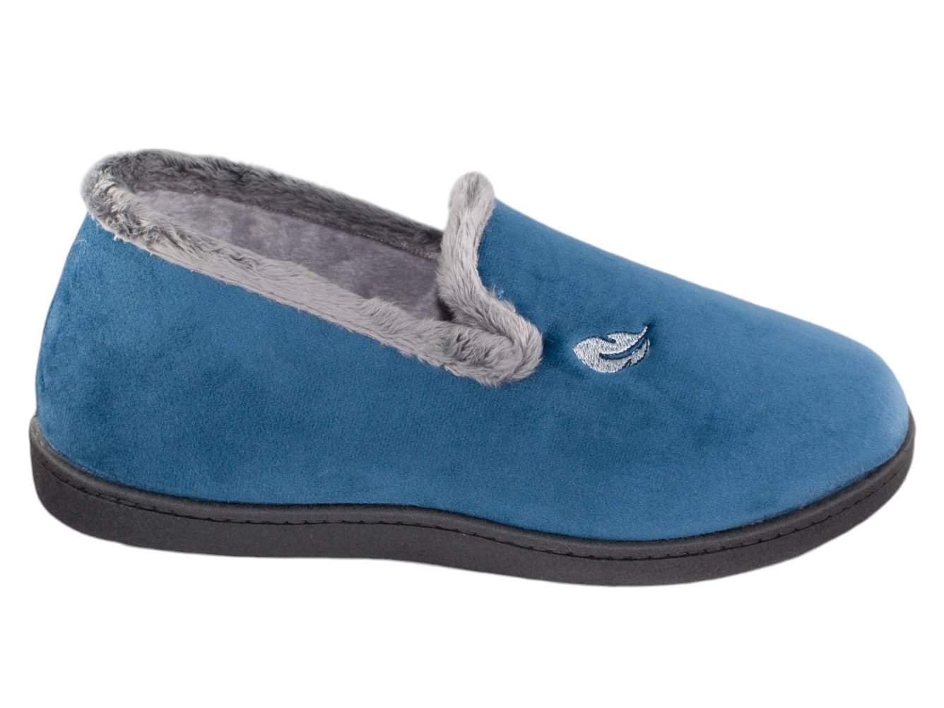 Zapatillas de casa mujer Sevillas 12203 | Copete holland bordado pluma 3 Zapatillas de casa mujer Sevillas 12203 | Copete holland bordado pluma - Imagen 3