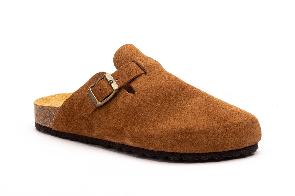 Katosines zuecos unisex juliet piel serraje cuero piso bio hebilla modelo BC-7379 tallas 36 a 46