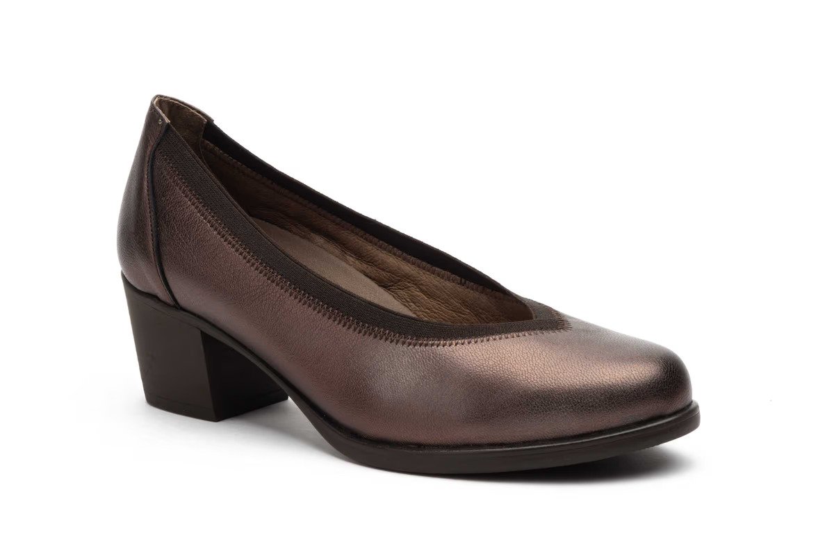Katosines zapatos mujer piel galaxy nut tacón modelo GV-9571 tallas 35 a 41