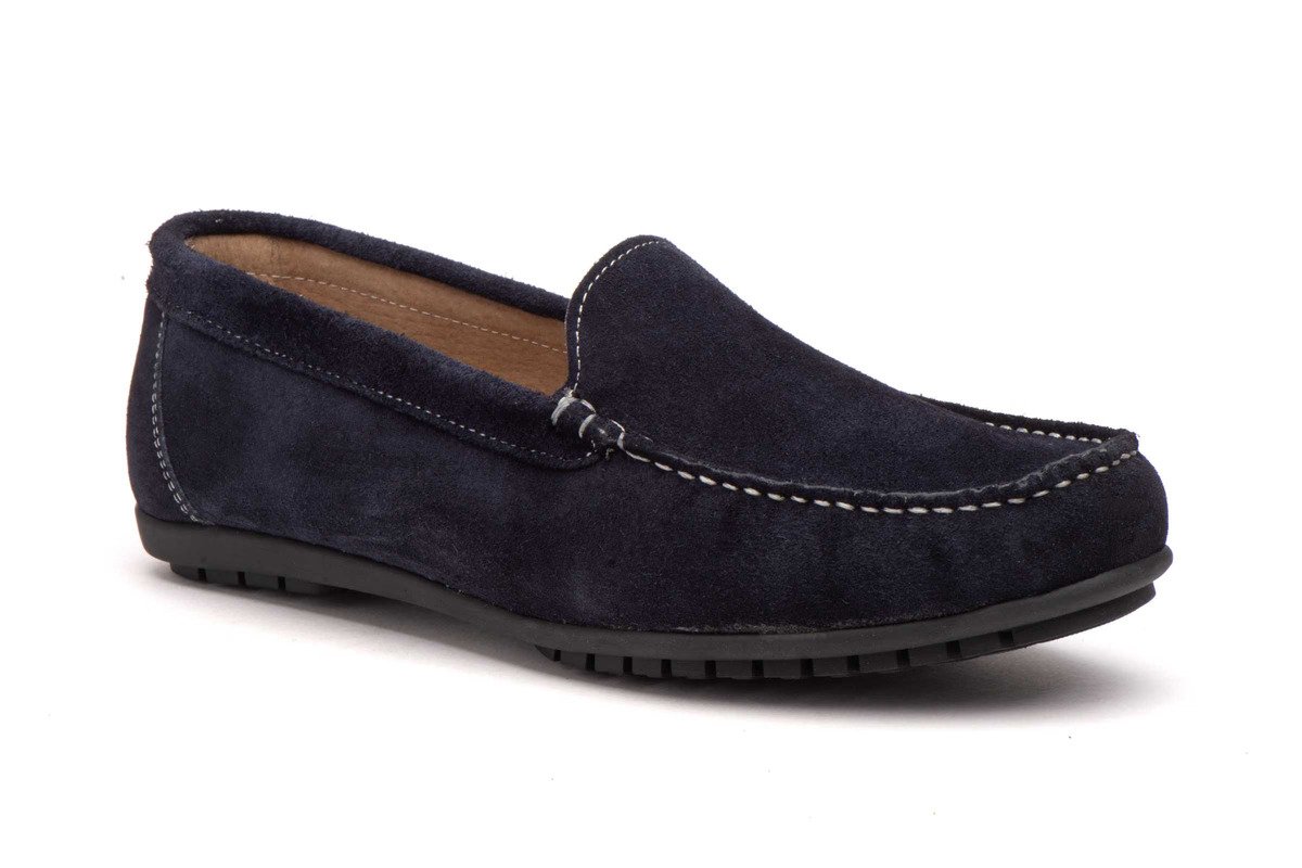 Iberico Shoes náuticos hombre piel serraje marino antifaz modelo IB-12345 tallas 39 a 45