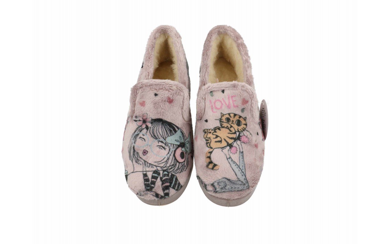 Zapatillas de casa para mujer zapatilla cerrada estampada Hechas en España Tallas 35 a 41 Modelo 12042 Javer