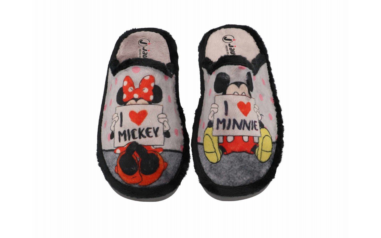 Zapatillas de casa para mujer zapatilla abierta con estampado Minnie Hechas en España Tallas 35 a 41 Modelo 28108 Javer