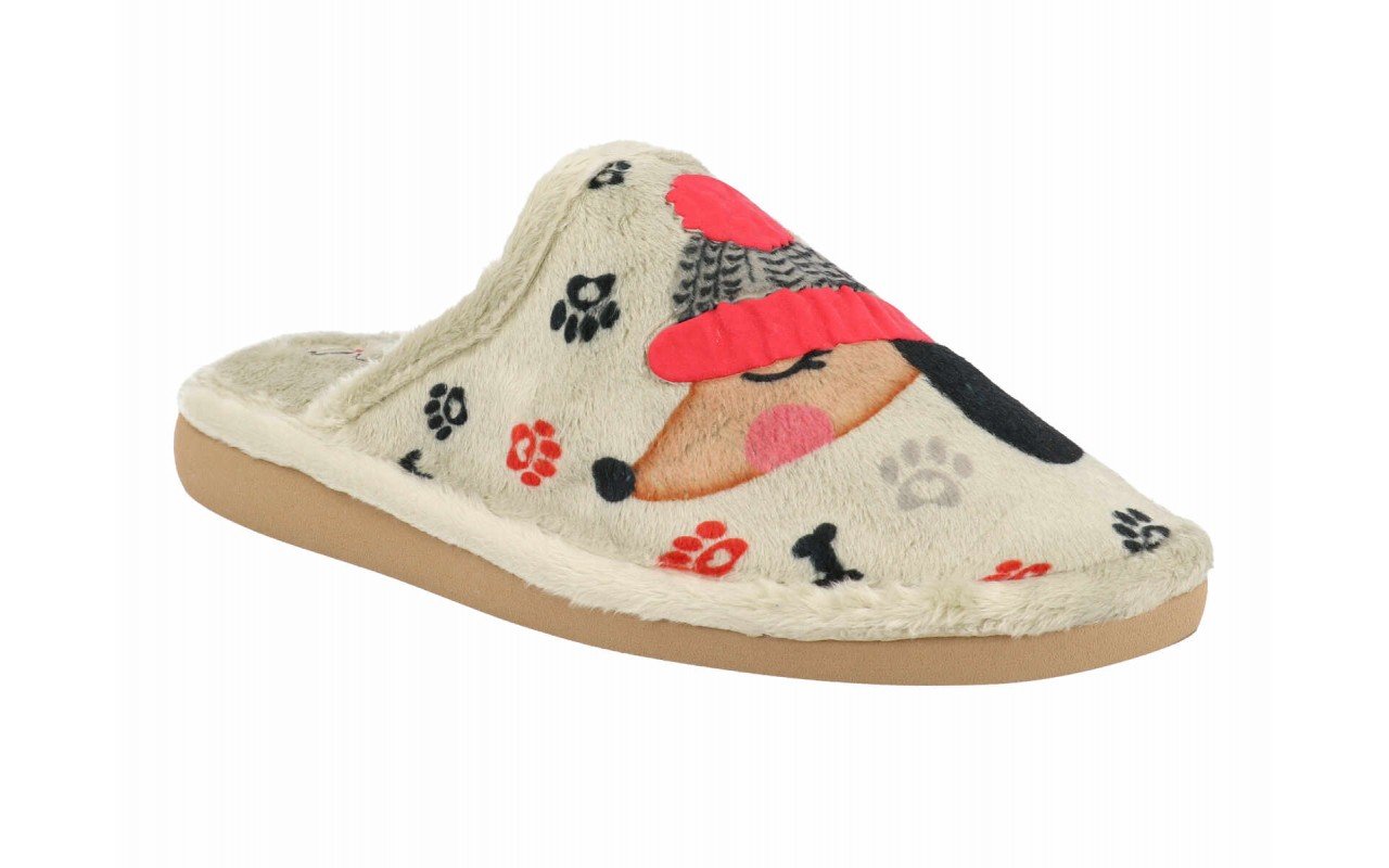 Zapatillas de casa para mujer zapatilla abierta con estampado de perrito Hechas en España Tallas 35 a 41 Modelo 28116 Javer 2 Zapatillas de casa para mujer zapatilla abierta con estampado de perrito Hechas en España Tallas 35 a 41 Modelo 28116 Javer - Image 2