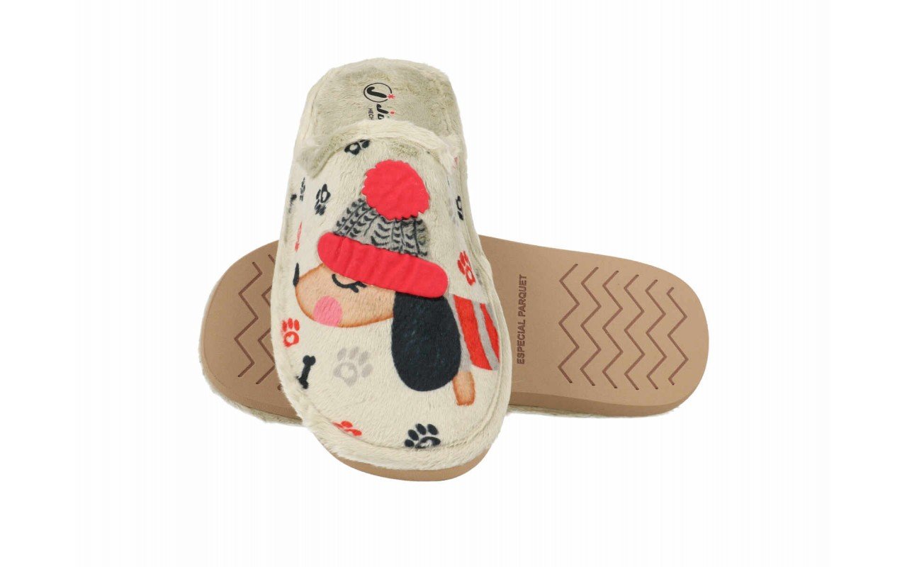 Zapatillas de casa para mujer zapatilla abierta con estampado de perrito Hechas en España Tallas 35 a 41 Modelo 28116 Javer 5 Zapatillas de casa para mujer zapatilla abierta con estampado de perrito Hechas en España Tallas 35 a 41 Modelo 28116 Javer - Image 5