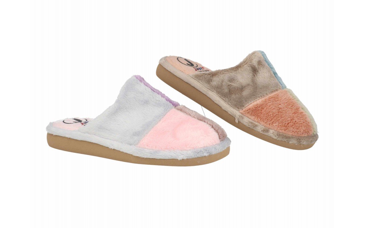 Zapatillas de casa para mujer zapatilla de casa abierta multicolor Hechas en España Tallas 35 a 41 Modelo 2820 Javer