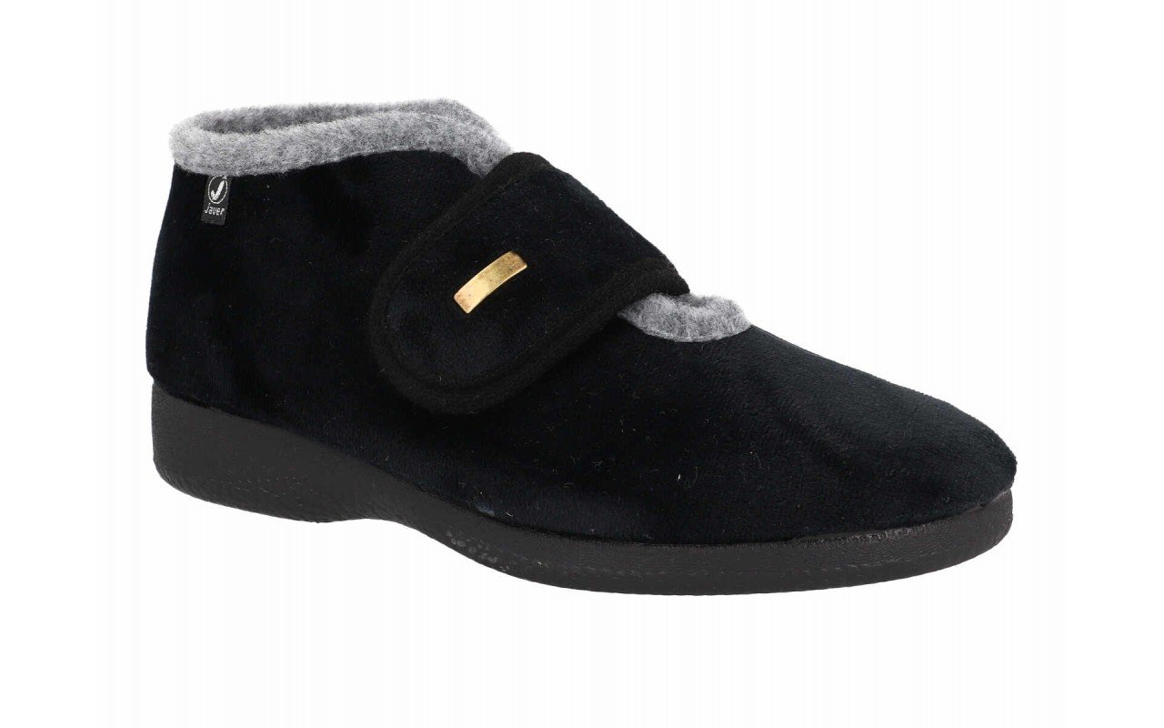 Zapatillas de casa para mujer botín cerrado con velcro Hechas en España Tallas 35 a 41 Modelo 47239 Javer 2 Zapatillas de casa para mujer botín cerrado con velcro Hechas en España Tallas 35 a 41 Modelo 47239 Javer - Image 2