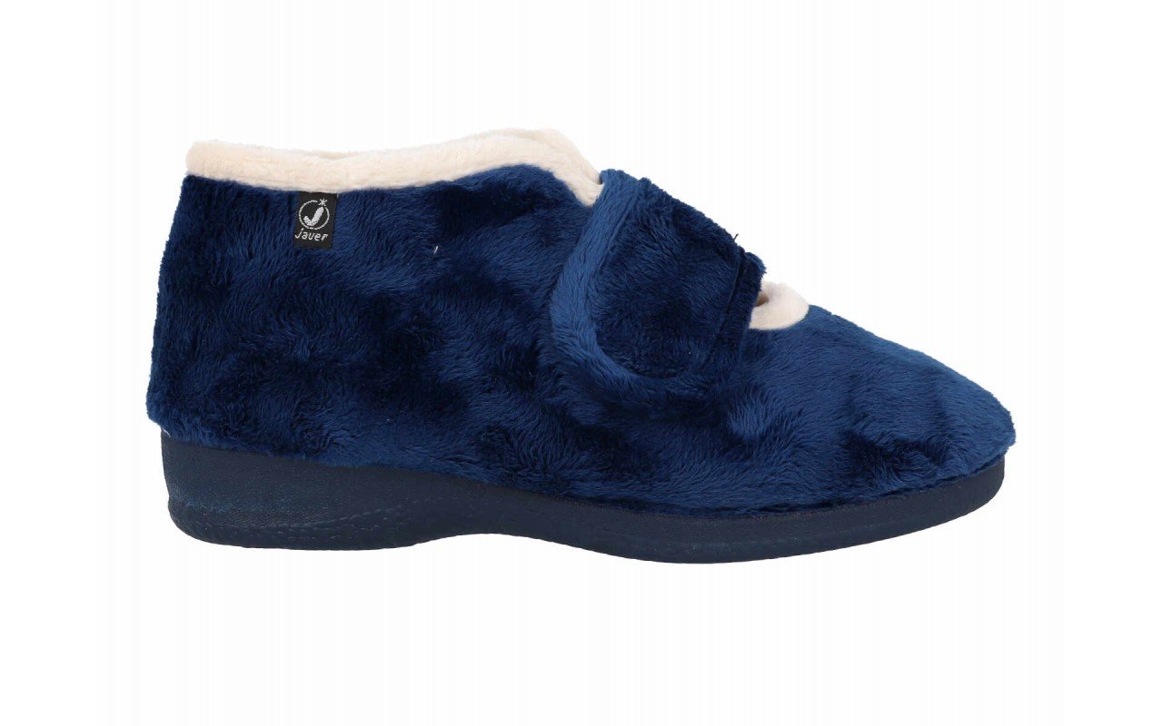 Zapatillas de casa para mujer botín cerrado aterciopelado con velcro Hechas en España Tallas 35 a 41 Modelo 47240 Javer