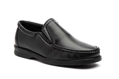 Katosines zapatos hombre piel negro elásticos modelo M-70 tallas 37 a 46