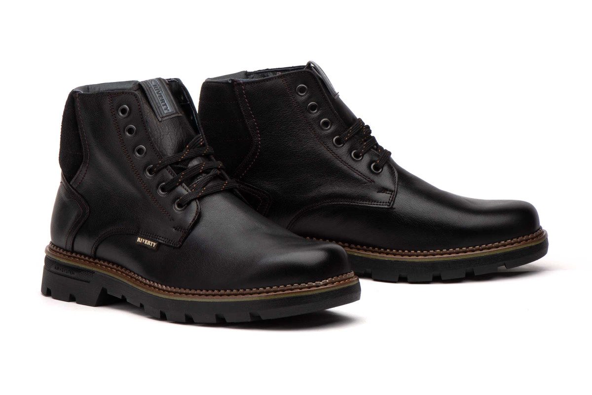Riverty botas hombre piel negro cordones plantilla extraíble modelo RV-70840 tallas 39 a 45 4 Riverty botas hombre piel negro cordones plantilla extraíble modelo RV-70840 tallas 39 a 45 - Imagen 4