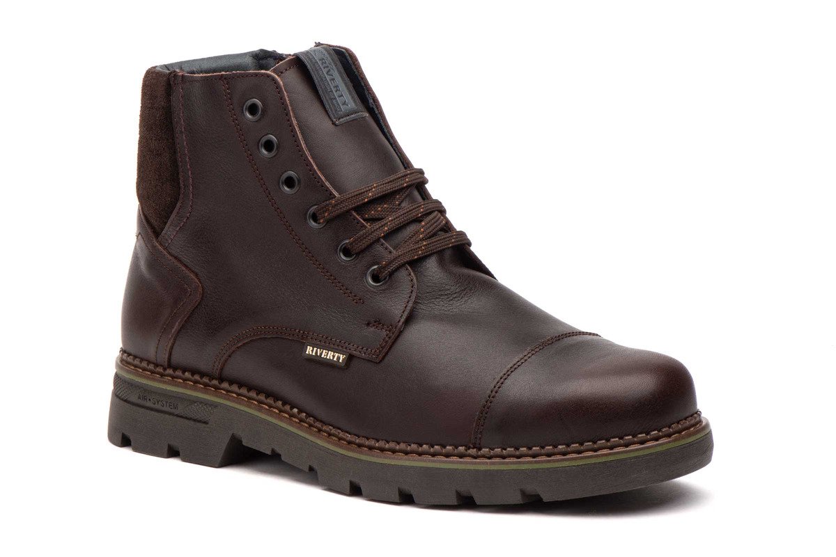 Riverty botas hombre piel marrón cordones plantilla extraíble creamallera modelo RV-70841 tallas 39 a 45 5 Riverty botas hombre piel marrón cordones plantilla extraíble creamallera modelo RV-70841 tallas 39 a 45 - Imagen 5