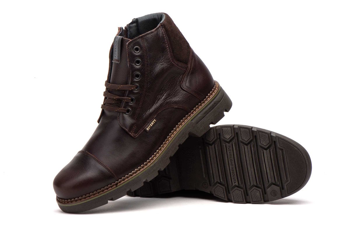 Riverty botas hombre piel marrón cordones plantilla extraíble creamallera modelo RV-70841 tallas 39 a 45 7 Riverty botas hombre piel marrón cordones plantilla extraíble creamallera modelo RV-70841 tallas 39 a 45 - Imagen 7