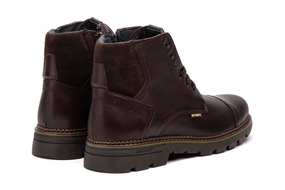 Riverty botas hombre piel marrón cordones plantilla extraíble creamallera modelo RV-70841 tallas 39 a 45 8 Riverty botas hombre piel marrón cordones plantilla extraíble creamallera modelo RV-70841 tallas 39 a 45 - Imagen 8