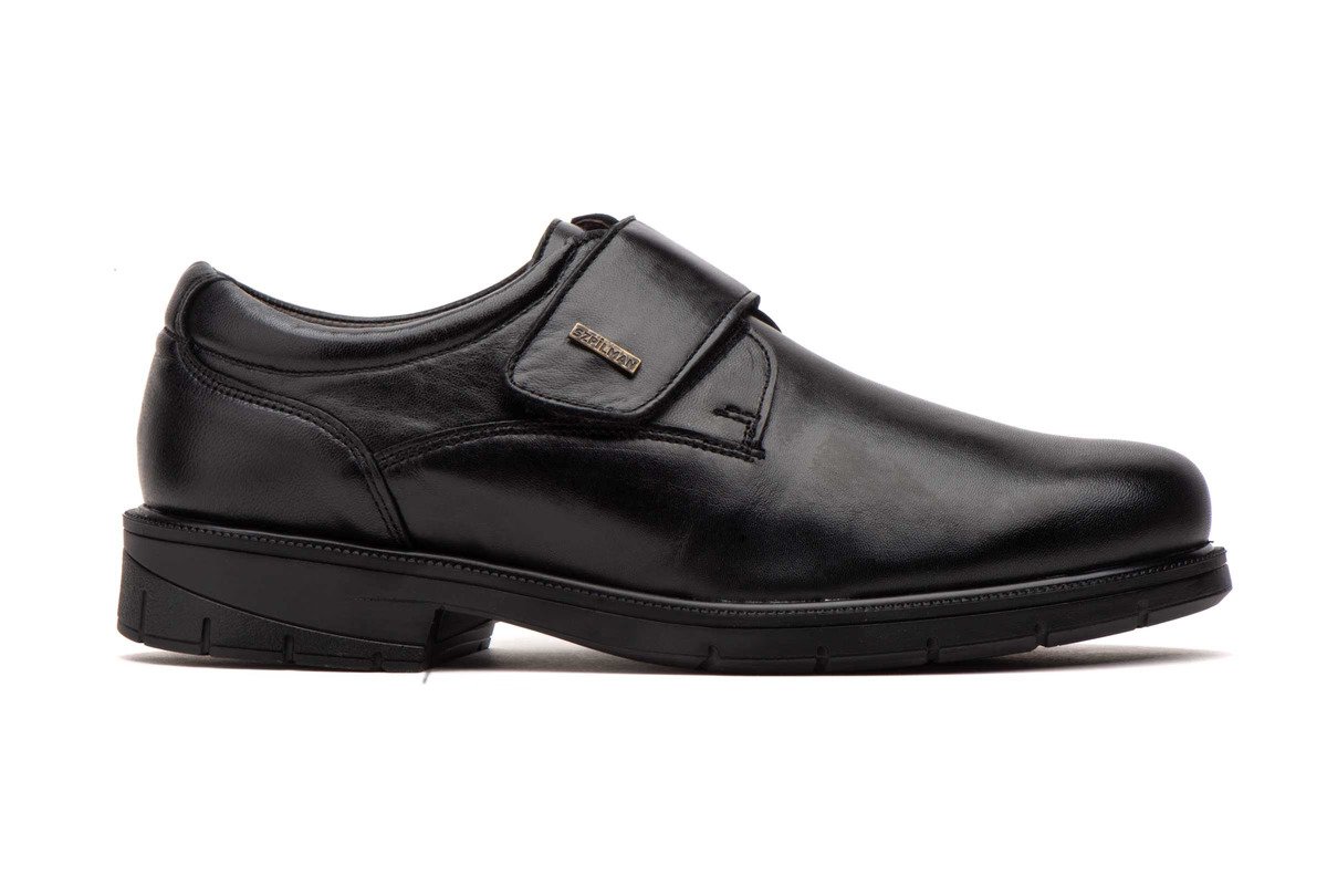 Szpilman zapatos hombre piel negro cierre autoadherente plantilla extraible modelo SZ-2019 tallas 39 a 45 5 Szpilman zapatos hombre piel negro cierre autoadherente plantilla extraible modelo SZ-2019 tallas 39 a 45 - Imagen 5
