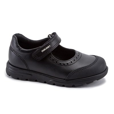 Zapato colegial de niña Pablosky 3341 de piel con velcro tallas 28 a 35